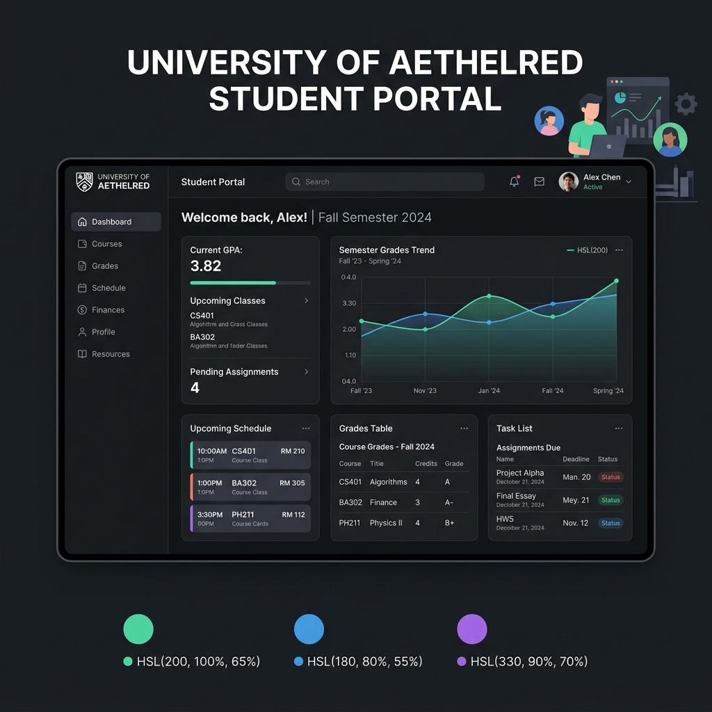Student Dashboard Mockup